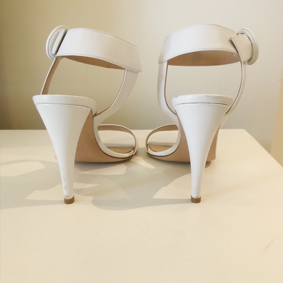 Gianvito Rossi Elyse Leather heel WHITE 38.5 - Picture 5 of 6